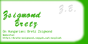 zsigmond bretz business card